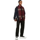 Burberry Burgundy Cashmere Classic Check Scarf