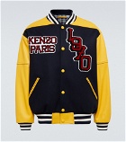 Kenzo - Tiger Varsity leather-paneled varsity jacket