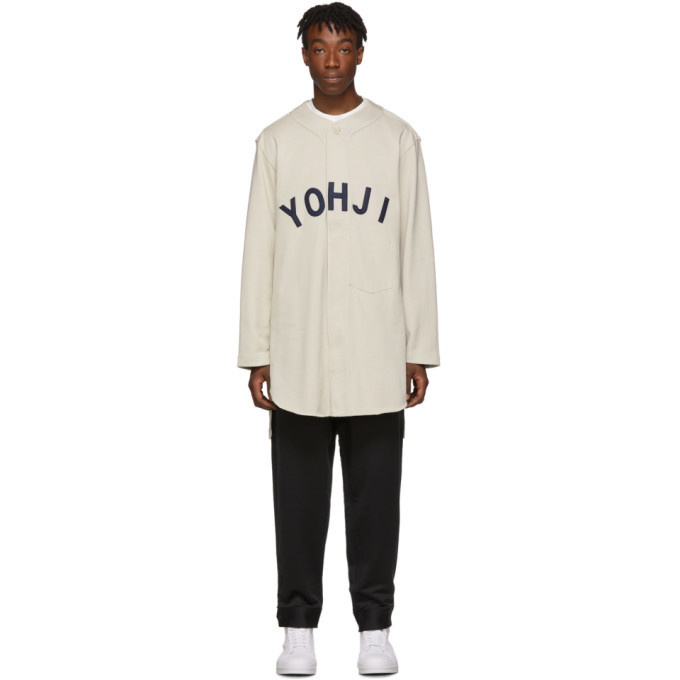 Photo: Y-3 Beige Yohji Letters Baseball Shirt