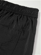 SSAM - Straight-Leg Silk-Blend Shorts - Black