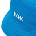 Wood Wood Men's Twill Bucket Hat in Azure Blue