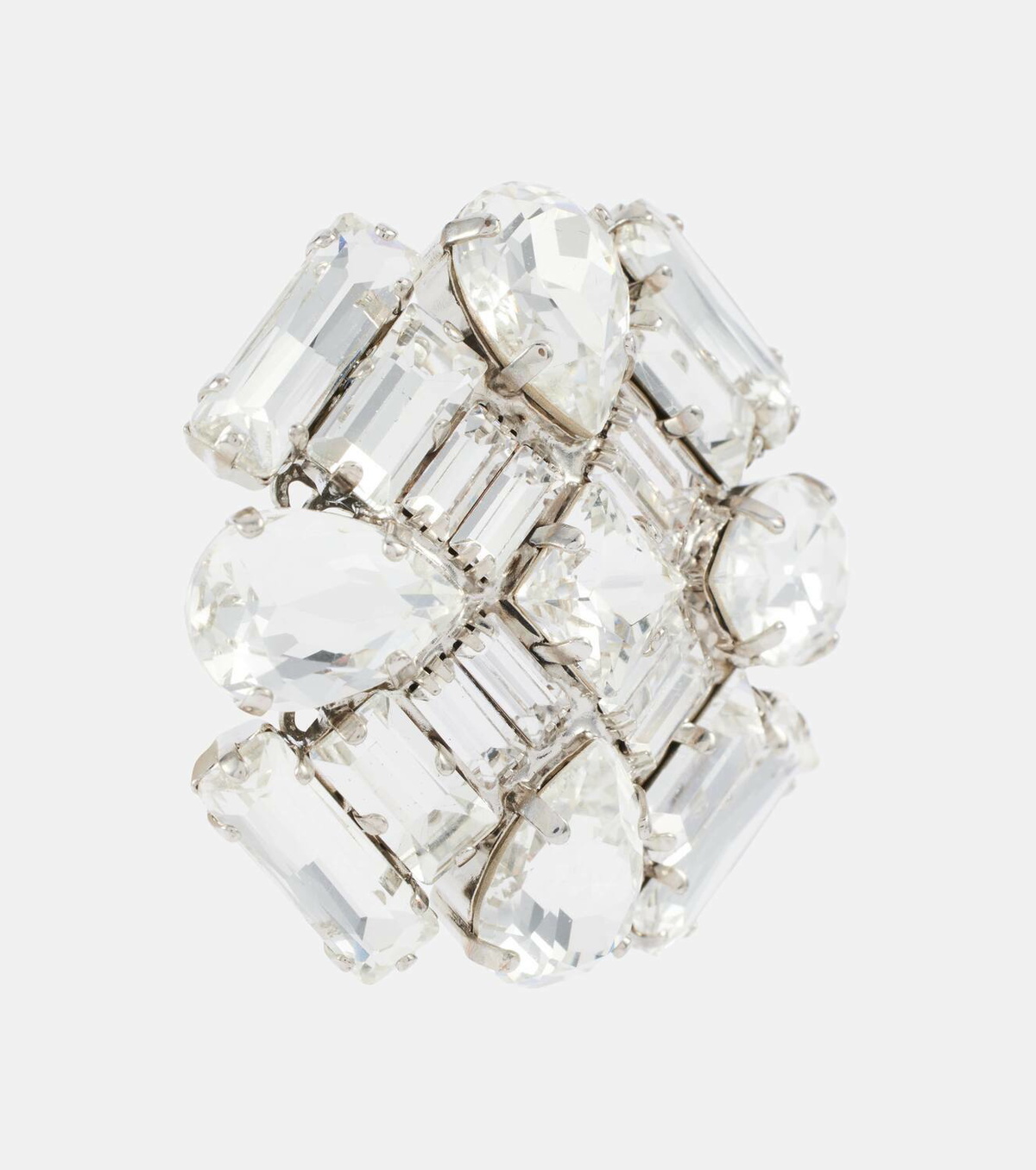 Alessandra Rich Flower crystal-embellished earrings