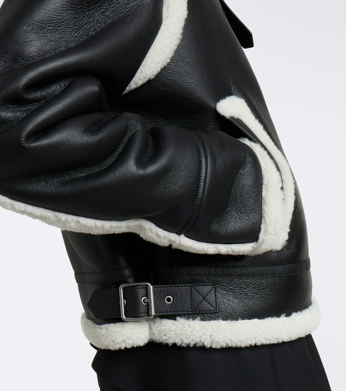 Loewe Shearling-trimmed leather jacket