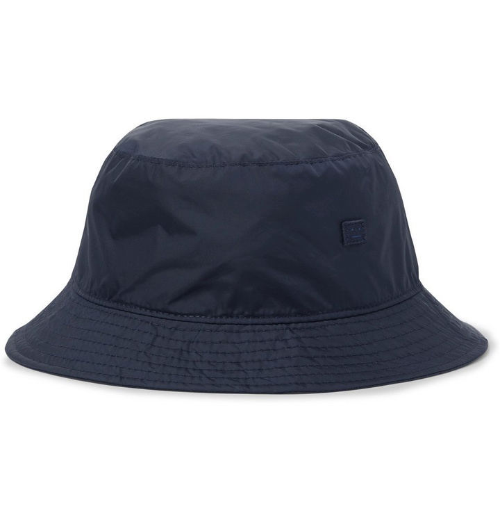 Photo: Acne Studios - Logo-Appliquéd Nylon Bucket Hat - Men - Midnight blue