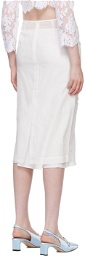 SHUSHU/TONG White Floral Midi Skirt