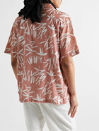 Onia - Vacation Camp-Collar Printed Linen-Blend Shirt - Pink