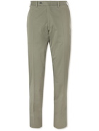 CANALI - Kei Slim-Fit Tapered Stretch-Cotton Twill Suit Trousers - Green - IT 46