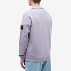 Stone Island Men's Garment Dyed Half Zip Sweat in Lavender