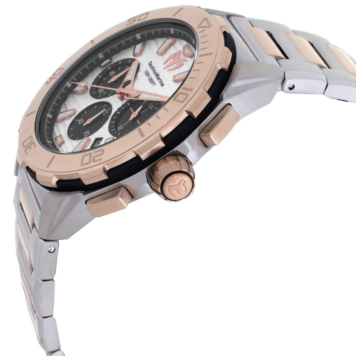 TechnoMarine Seven Seas Chronograph GMT Quartz Silver Dial Mens Watch TM-725037