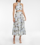 Erdem - Luna printed cotton cropped top