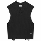 Han Kjobenhavn Men's Cotton Knit Vest in Black