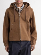 SAGE NATION - Duck Cotton-Canvas Hooded Blouson Jacket - Brown