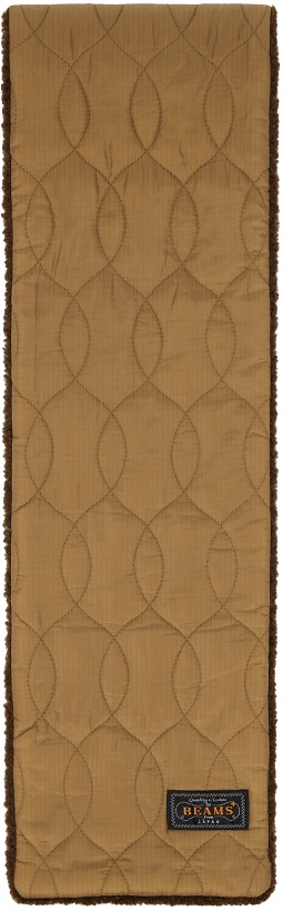 Photo: BEAMS PLUS Brown Quilted Scarf