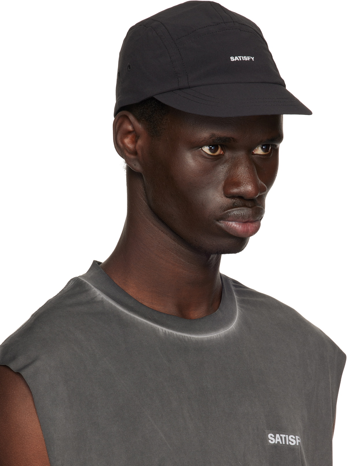 Satisfy Black Peaceshell Cordura Trail Cap Satisfy