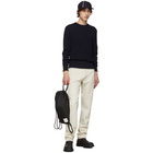 Thom Browne Navy Baby Cable Knit Crewneck Sweater