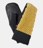Fusalp Gold leather-trimmed quilted mittens