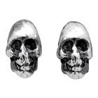 Chin Teo Silver Skull Earrings