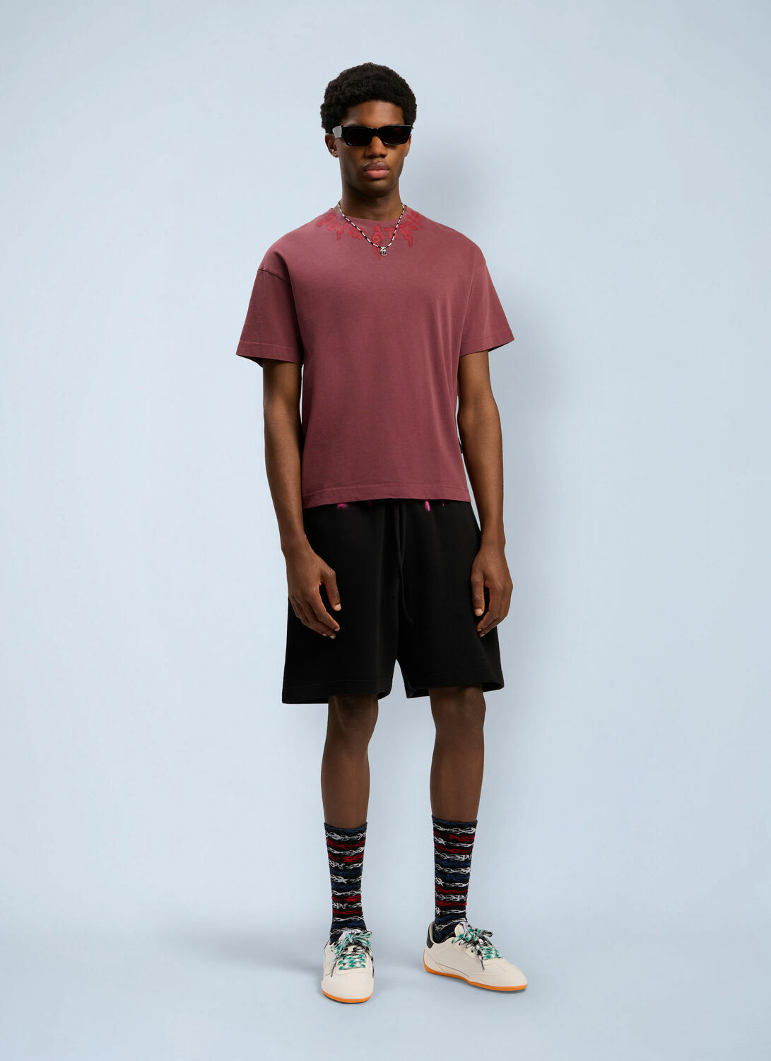 Palm Angels Sprayed Logo Track Shorts