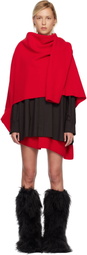 sacai Red Suiting & Wool Knit Minidress