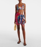 Pucci Patchwork printed cotton beach cover-up