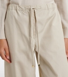 'S Max Mara Cotton poplin wide-leg pants