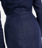 Faithfull Jane linen miniskirt