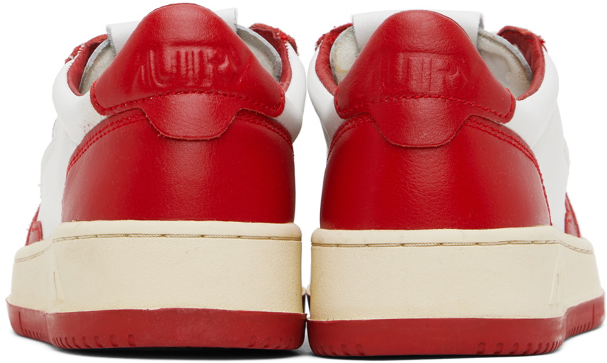 AUTRY Red & White Medalist Low Sneakers Autry
