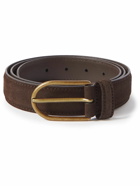 Thom Sweeney - 3cm Suede Belt - Brown