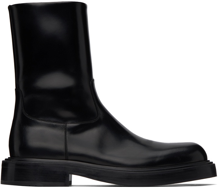 Photo: Ferragamo Black Leather Chelsea Boots