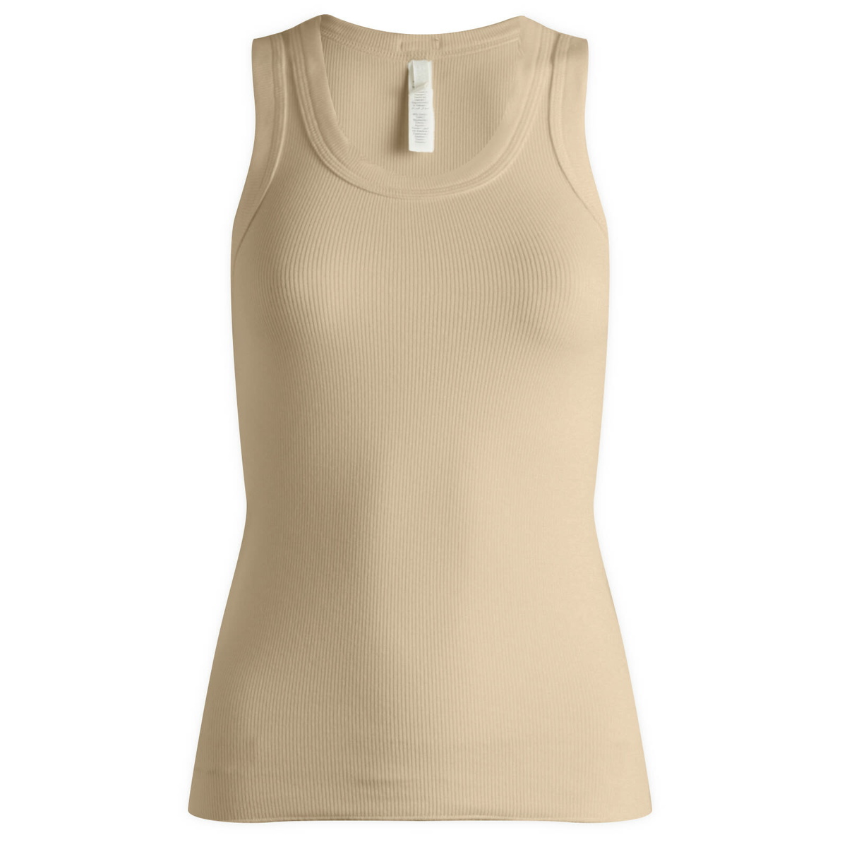 SKIMS Women's Cotton Rib High Scoop Tank in Latte
