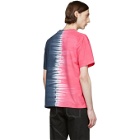 Aries Pink and Blue Tie-Dye Temple T-Shirt