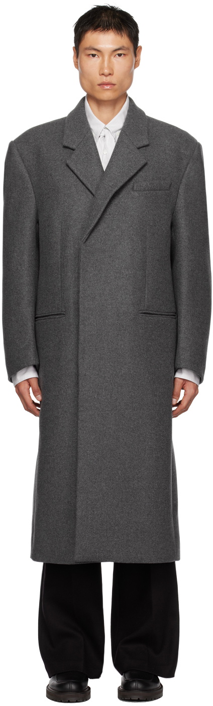 Recto Gray Oversized Coat Recto