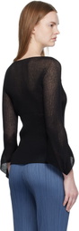 ISSEY MIYAKE Black Spikelet Knit Sweater