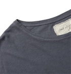 Greg Lauren - Souvenir Printed Cotton-Jersey T-Shirt - Blue