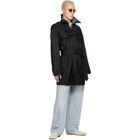 Burberry Black Mid-length Nylon Leadenham Trench Coat