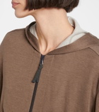 Brunello Cucinelli Cotton and silk zip-up hoodie
