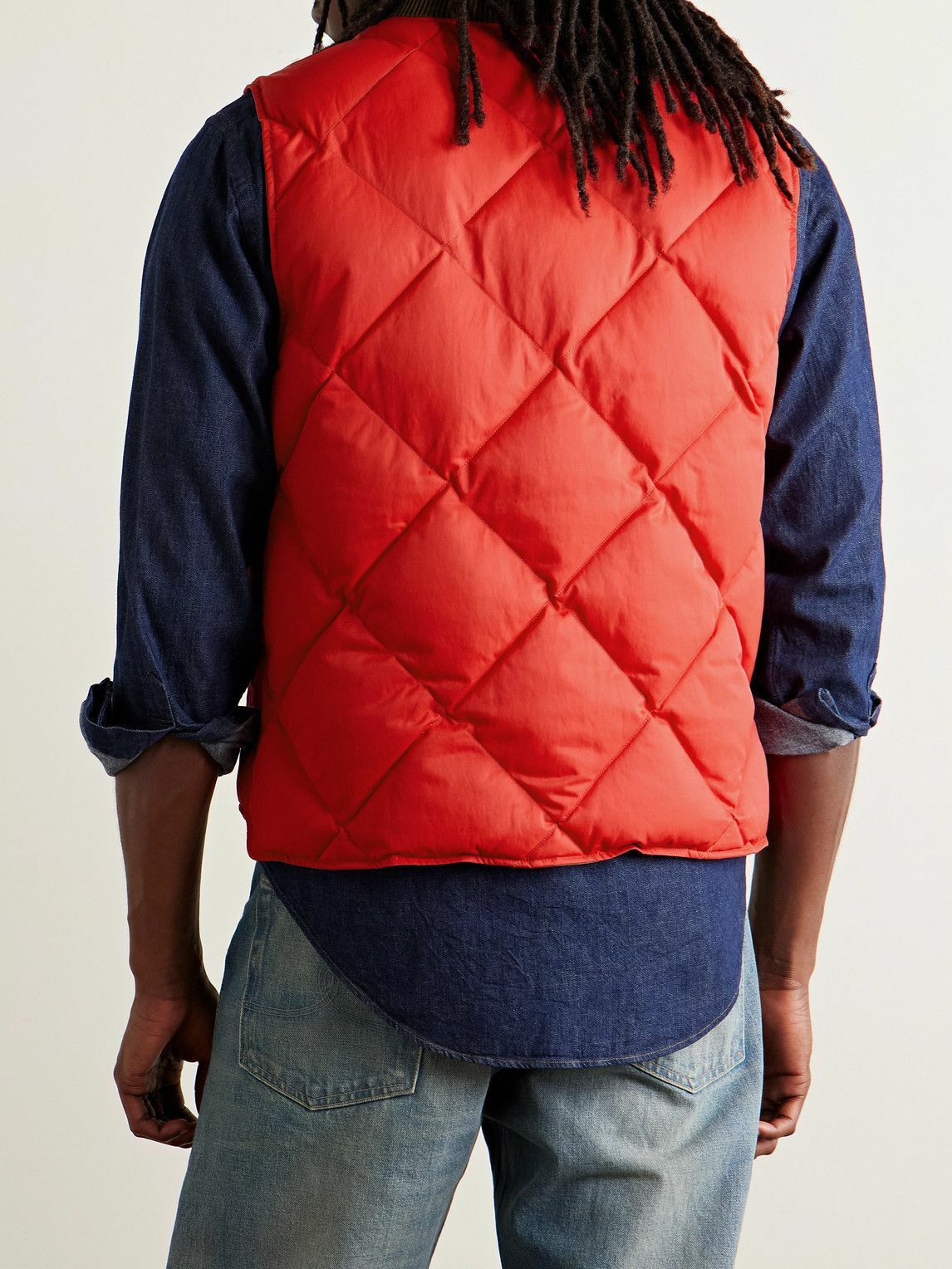 RRL - William Quilted Padded Recycled-Nylon Gilet - Red