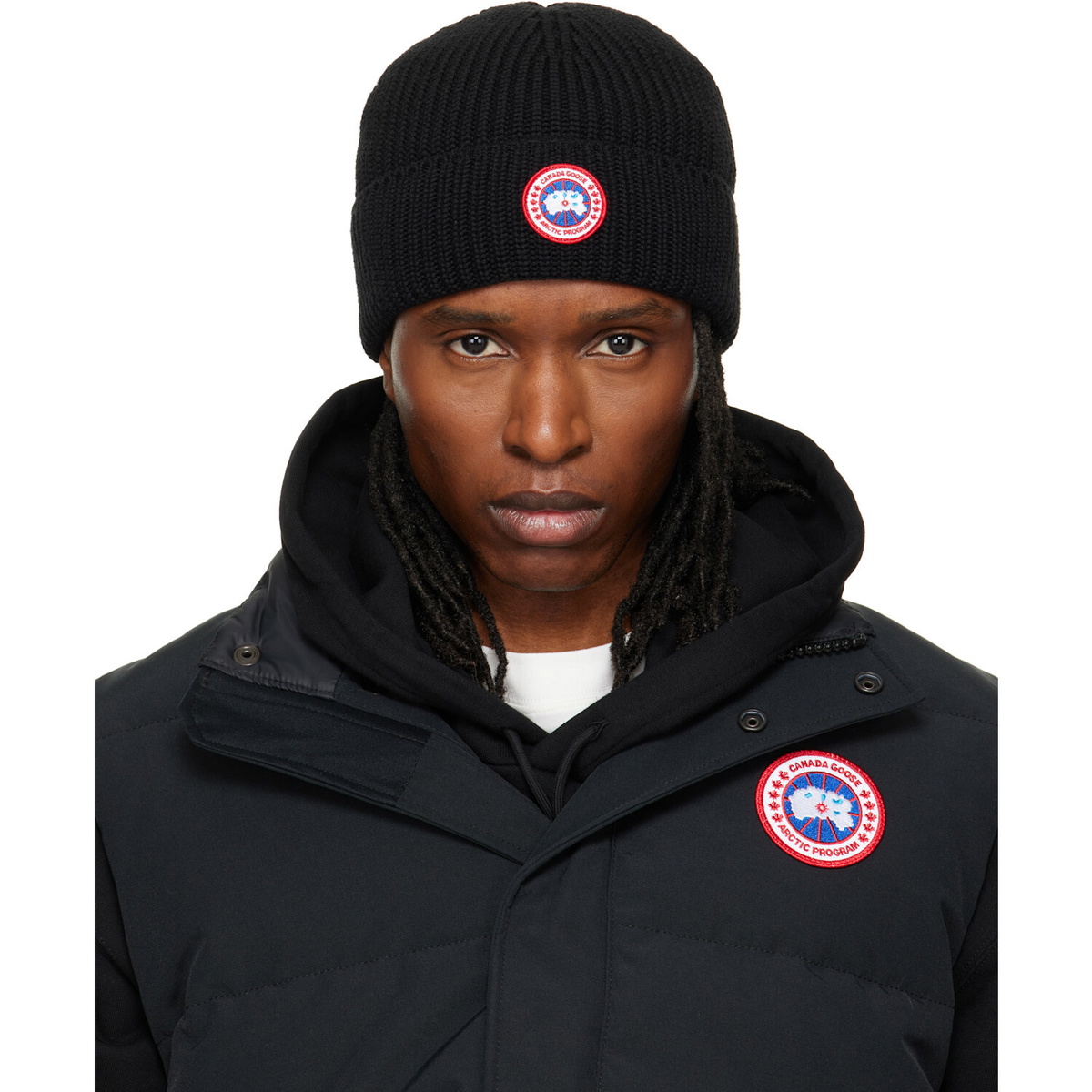 Canada Goose Black Rib Beanie