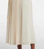 Loro Piana Janel pleated silk midi skirt