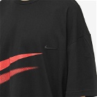 Comme des Garçons Men's x Nike Double Swoosh Oversized T-Shi in Black