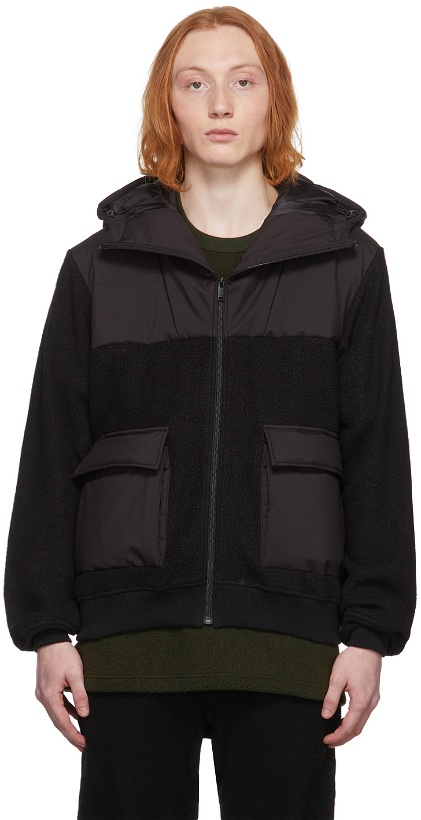 Photo: Undercover Black Hooded Fleece Jacket