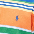 Polo Ralph Lauren Men's Multi Stripe Rugby Shirt in Kona Orange Multi