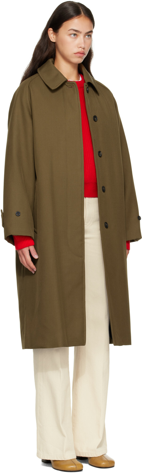 A.P.C. Khaki Water-Repellent Wool Jacket