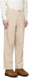 Adsum Beige Pigment-Dyed Trousers
