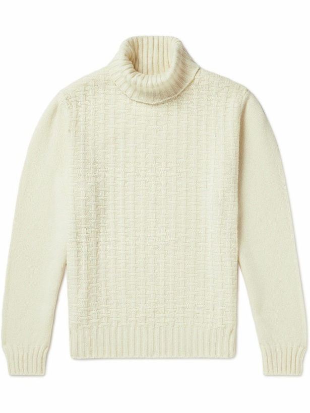 Photo: Canali - Wool-Blend Rollneck Sweater - Neutrals