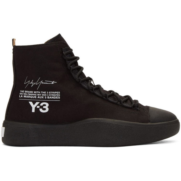 Photo: Y-3 Black Bashyo High-Top Sneakers 