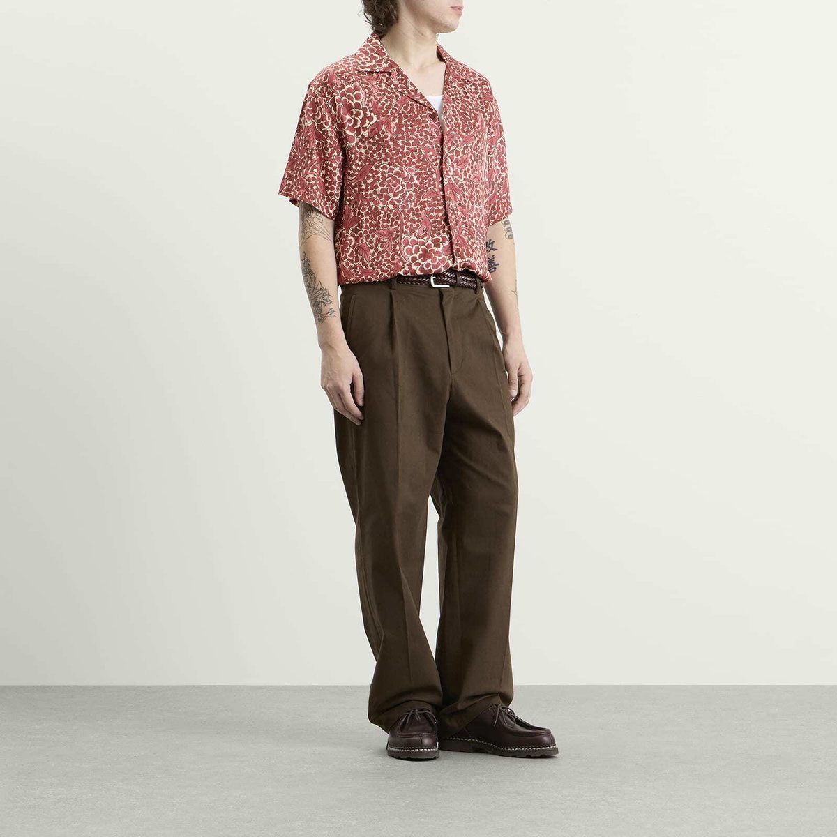 Drôle de Monsieur Men's Viscose Grapes Shirt in Red
