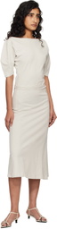 LEMAIRE Off-White Off Shoulder Midi Dress
