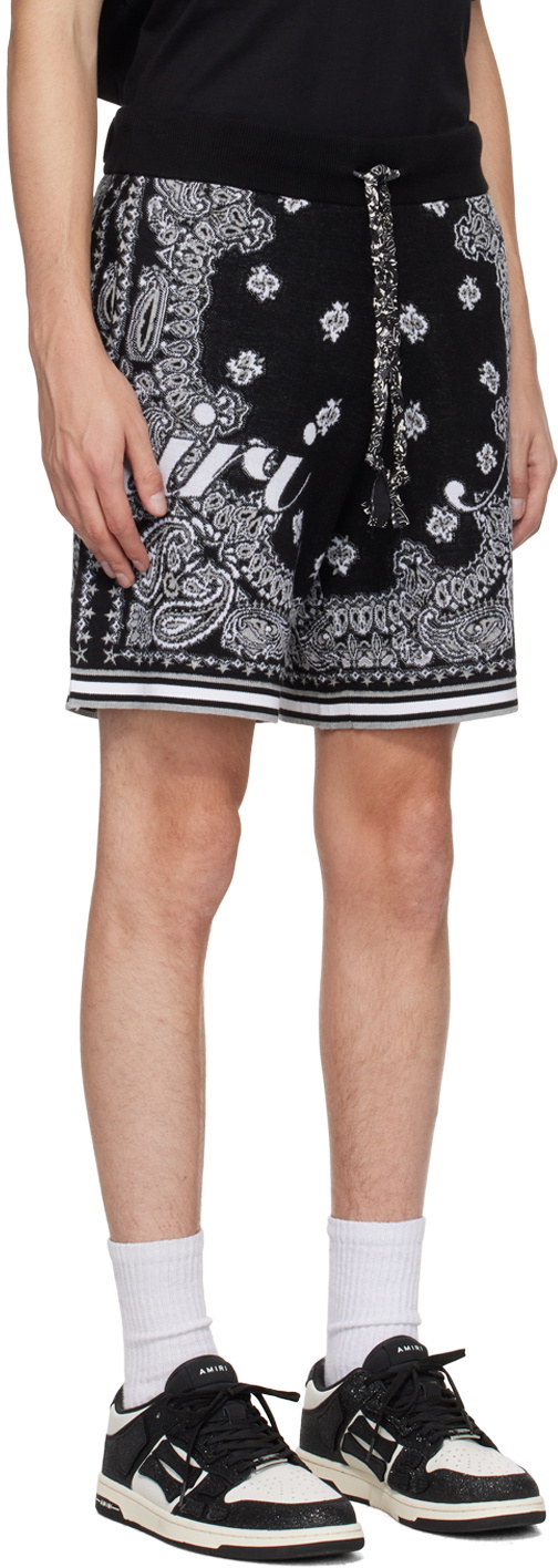 AMIRI Black Bandana Shorts Amiri