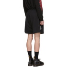 McQ Alexander McQueen Black Racing Swallow Shrunken Shorts